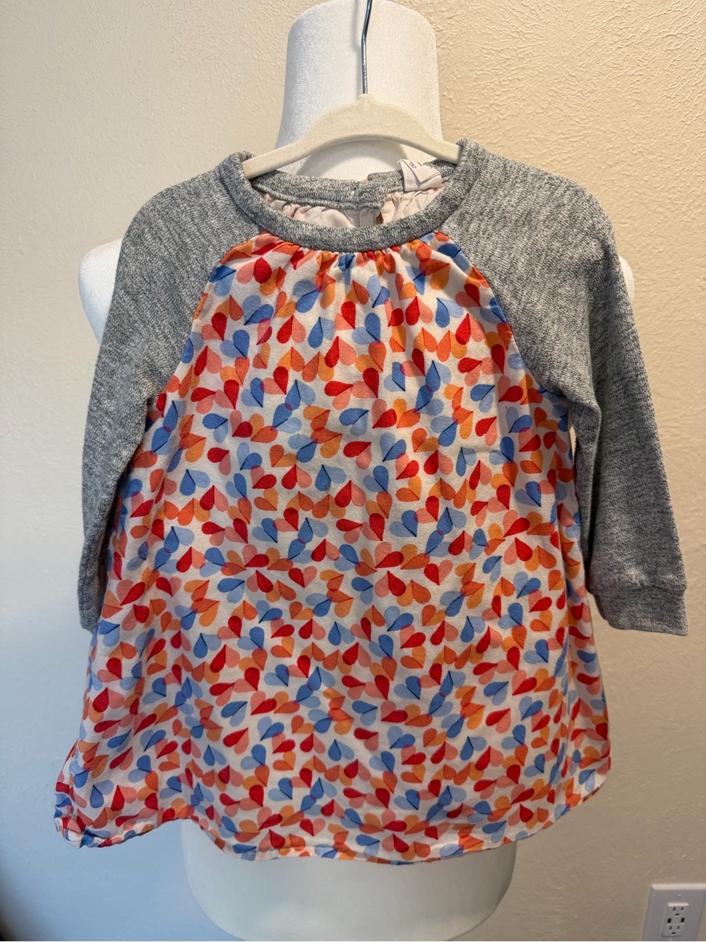 Baby Gap Sleeve Multi-Color Leaf Print Dress 2T